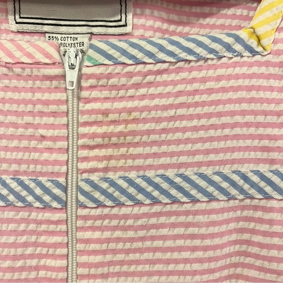 Vintage Saybury Women's Pastel Seersucker House Dress Size 1X - Picture 4 of 5